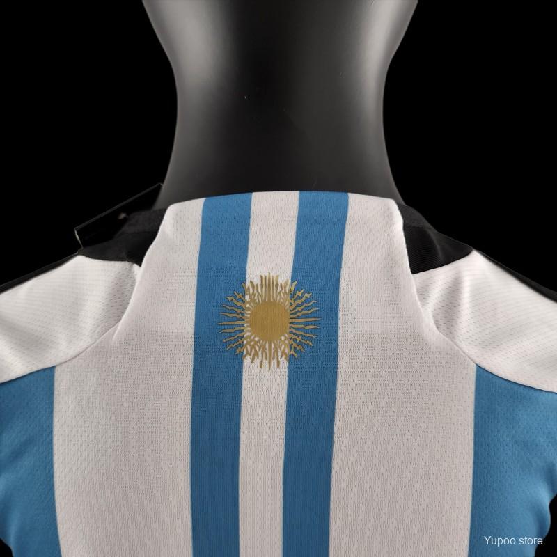 Jersey Adidas Selección Nacional de Argentina Local Niño Mundial Kit 2022